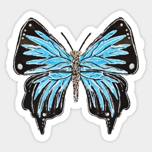 Cute Blue Butterfly Design Sticker